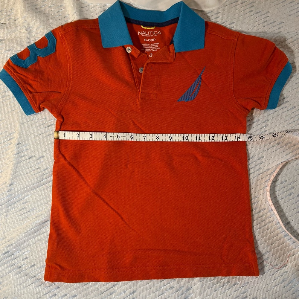 Boys orange Nautica Polo size 8